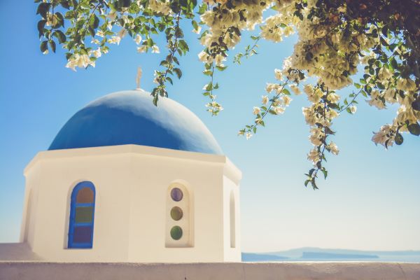 Grčija, Kreta, belo-modra kupola