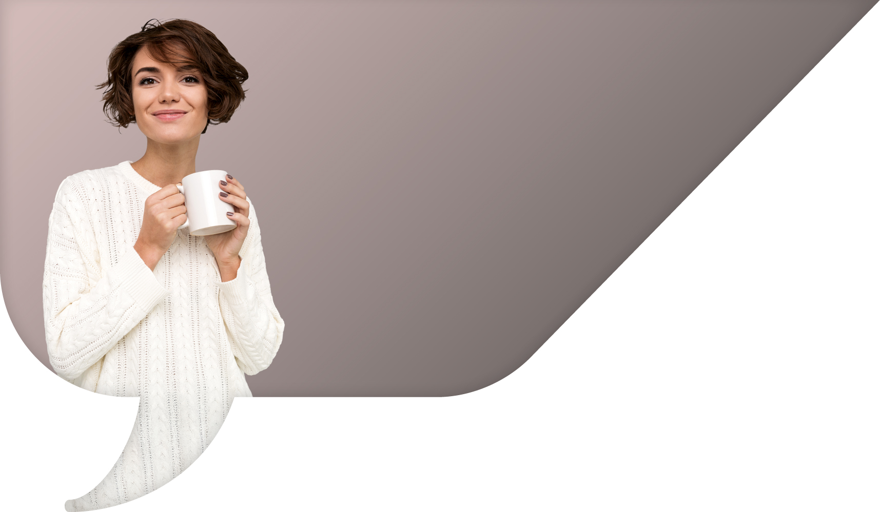 punca s skodelico v roki, zavarovanje wiz raki, glavni vizual